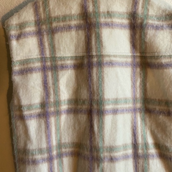 FRNCH Paris Sophie Wool Blend Brushed Plaid Preppy Academia Gorpcore Vest Size L - Picture 13 of 14